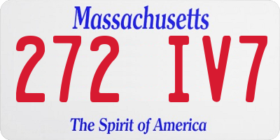 MA license plate 272IV7
