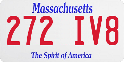 MA license plate 272IV8