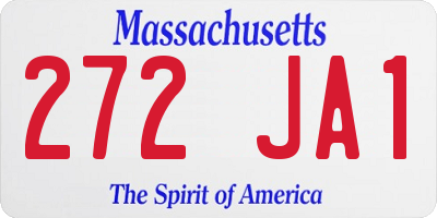 MA license plate 272JA1