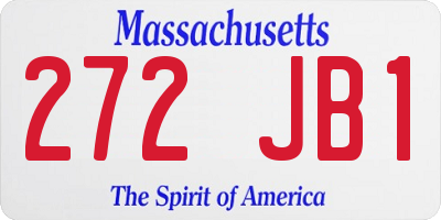 MA license plate 272JB1