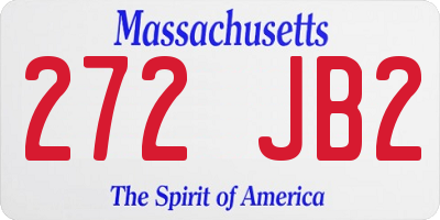 MA license plate 272JB2