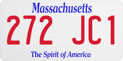 MA license plate 272JC1