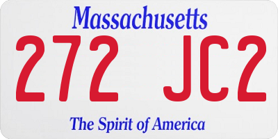 MA license plate 272JC2