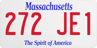 MA license plate 272JE1