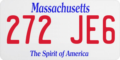 MA license plate 272JE6