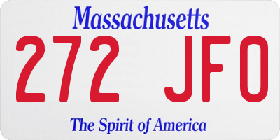 MA license plate 272JF0