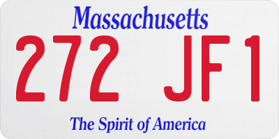 MA license plate 272JF1