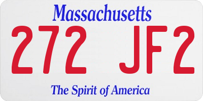MA license plate 272JF2