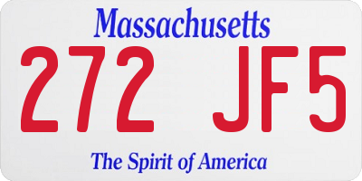 MA license plate 272JF5