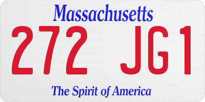 MA license plate 272JG1