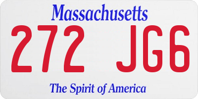 MA license plate 272JG6