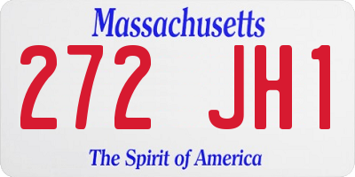 MA license plate 272JH1