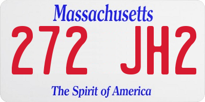 MA license plate 272JH2