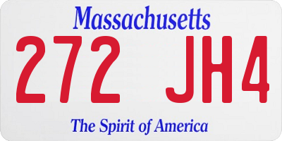 MA license plate 272JH4