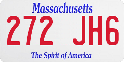 MA license plate 272JH6