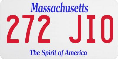 MA license plate 272JI0