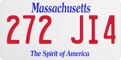 MA license plate 272JI4