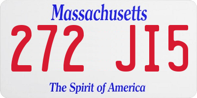 MA license plate 272JI5