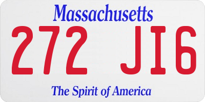 MA license plate 272JI6