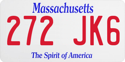MA license plate 272JK6