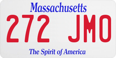 MA license plate 272JM0