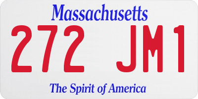 MA license plate 272JM1