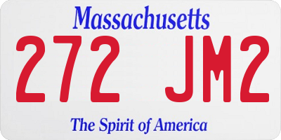 MA license plate 272JM2