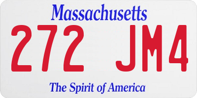 MA license plate 272JM4
