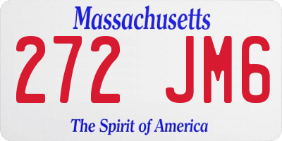 MA license plate 272JM6