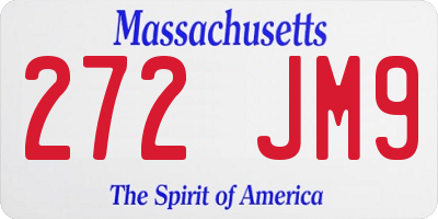 MA license plate 272JM9