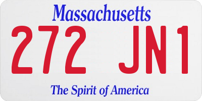 MA license plate 272JN1