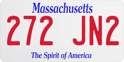 MA license plate 272JN2