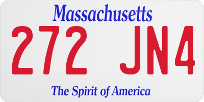 MA license plate 272JN4