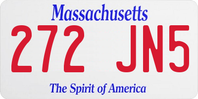 MA license plate 272JN5