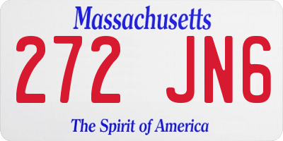 MA license plate 272JN6