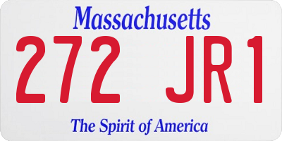 MA license plate 272JR1