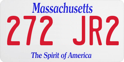 MA license plate 272JR2