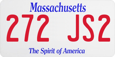 MA license plate 272JS2