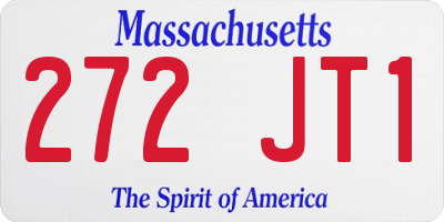 MA license plate 272JT1
