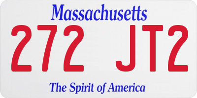 MA license plate 272JT2