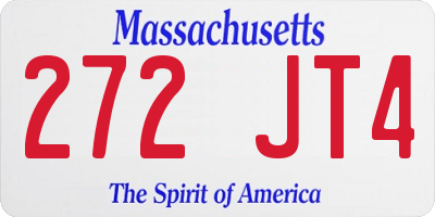MA license plate 272JT4