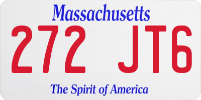 MA license plate 272JT6