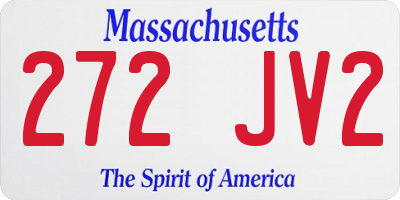 MA license plate 272JV2