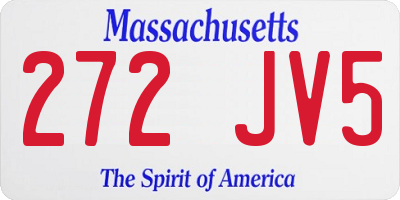 MA license plate 272JV5