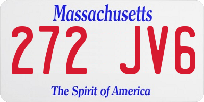 MA license plate 272JV6