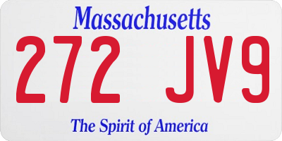 MA license plate 272JV9