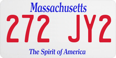 MA license plate 272JY2