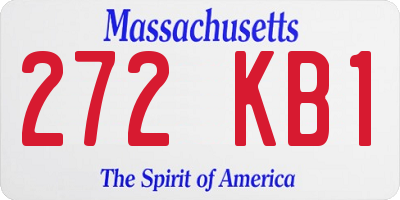 MA license plate 272KB1