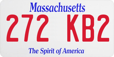 MA license plate 272KB2
