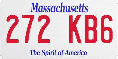 MA license plate 272KB6